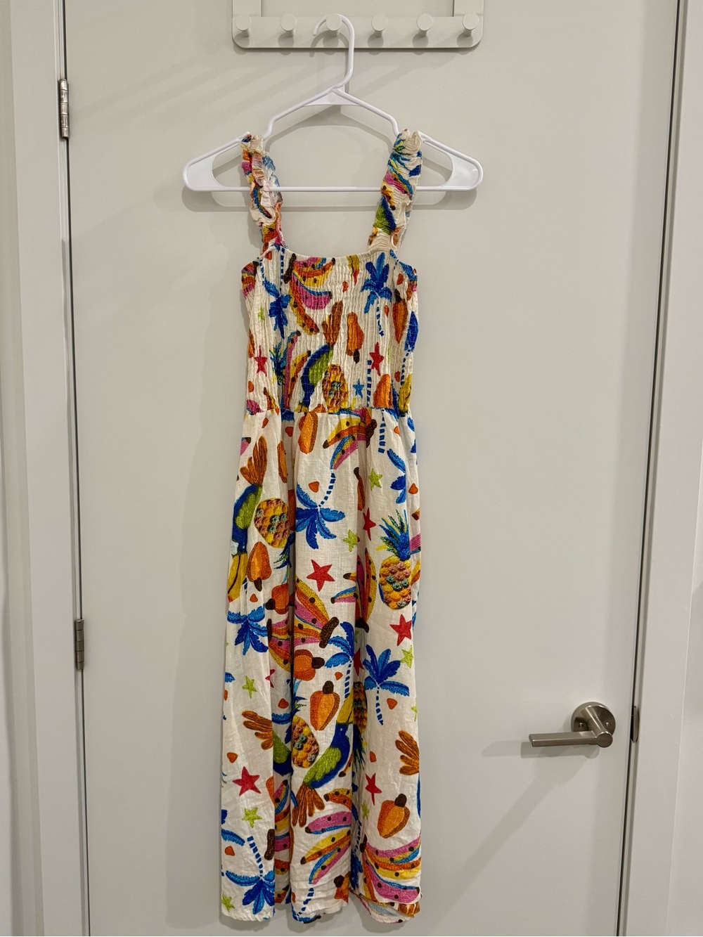 BELLAMI Multicolor Tropical Midi Dress - Linen blend 🌞